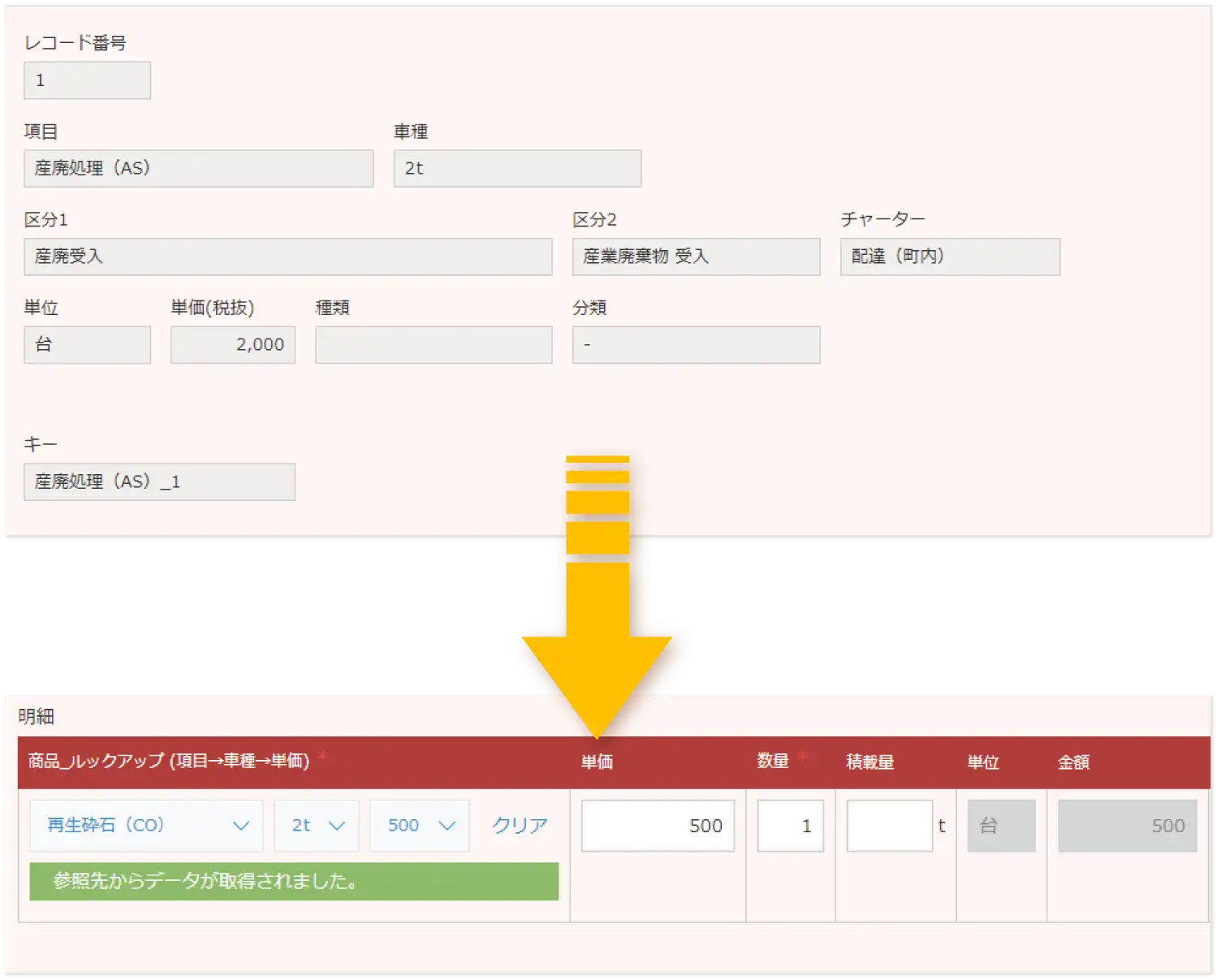 ルックアップ機能